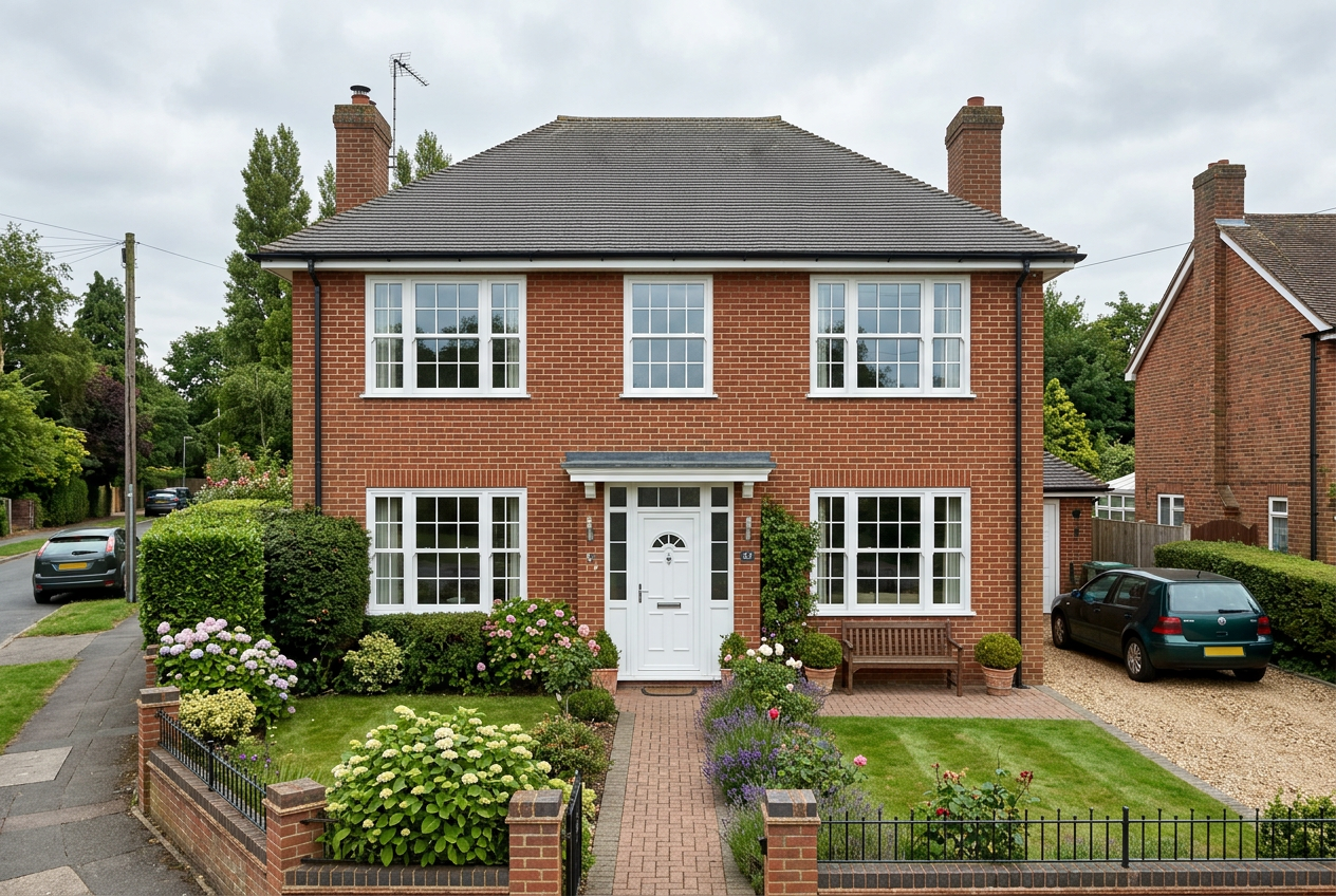 CHESHUNT - PVC windows and doors with Georgian bar