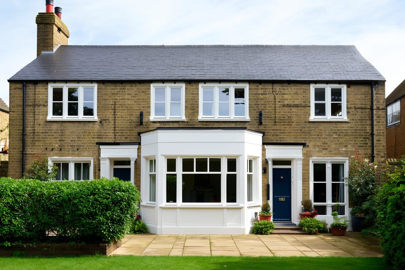 Bay Windows with Dummy Sash and Lead Design in Fanlights