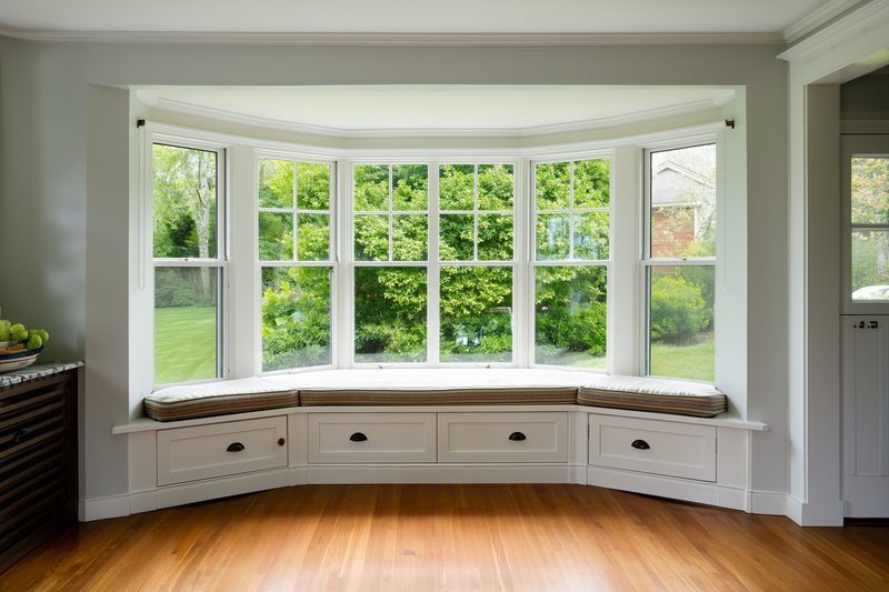 Bay Windows with Dummy Sash and Lead Design in Fanlights