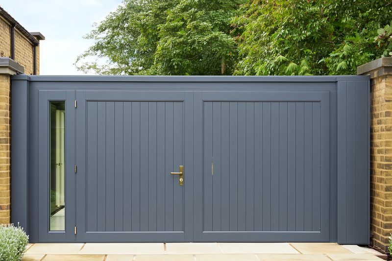 Anthracite Grey Composite Door with Side Window