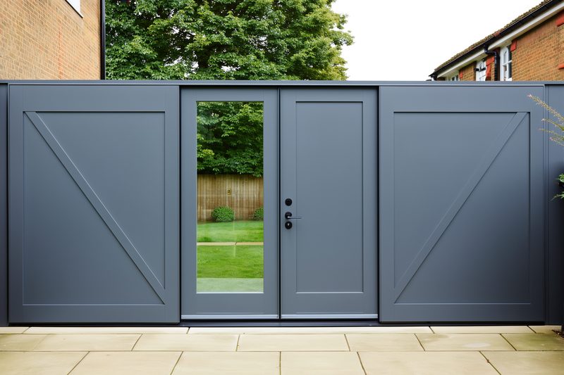 Anthracite Grey Composite Door with Side Window