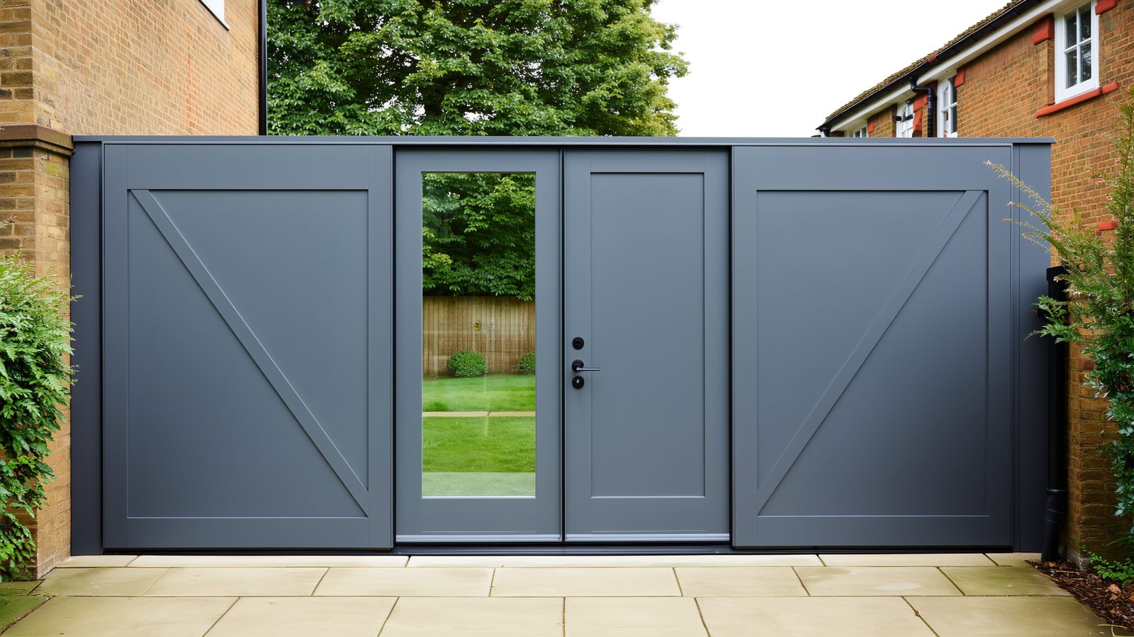 Anthracite Grey Composite Door with Side Window
